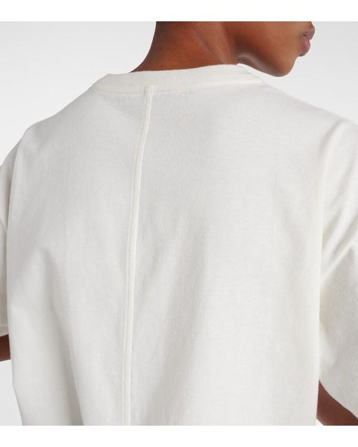 The Row White Lila Cashmere Jersey Top