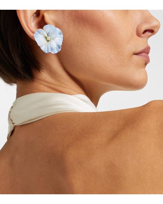 Jennifer Behr Blue Viletta Embellished Earrings