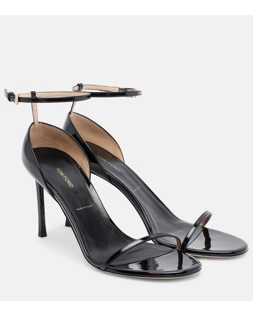 Tom Ford Metallic Vertigo Patent Leather Sandals