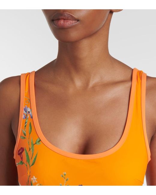 Costume Intero Flores Con Cintura di ALÉMAIS in Orange