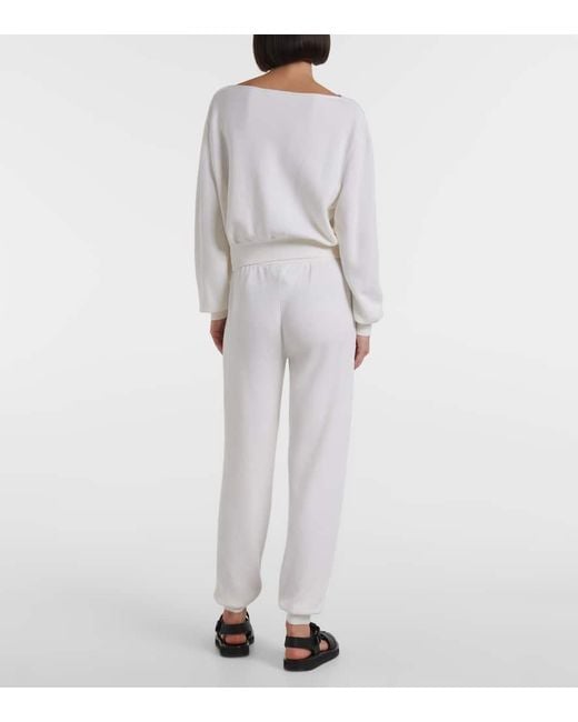 Jersey Dora Baltea De Seda Y Algodon Loro Piana de color White