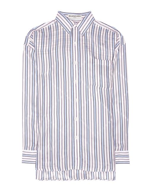 Balenciaga Oversized Striped Shirt | Lyst