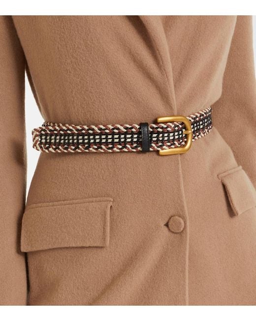 Gabriela Hearst Metallic Woven Leather Belt