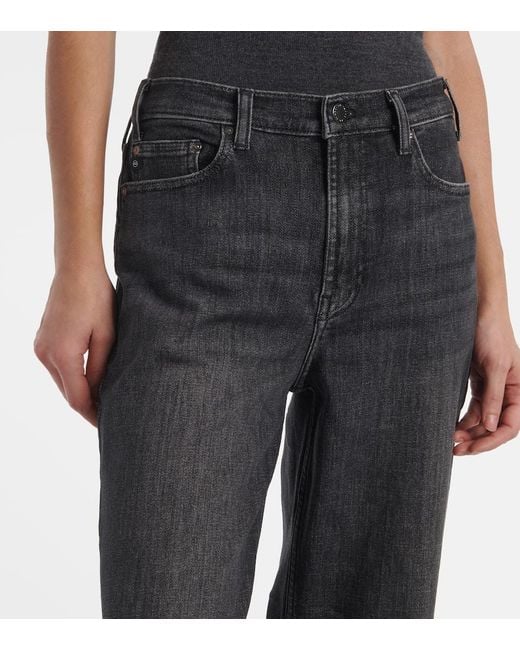 Jeans A Gamba Larga New Baggy A Vita Alta di AG Jeans in Blue