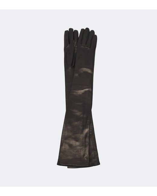 Totême Black Leather Gloves