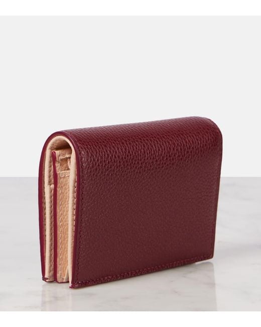 Gucci Red Bi-Color Gg Marmont Small Wallet