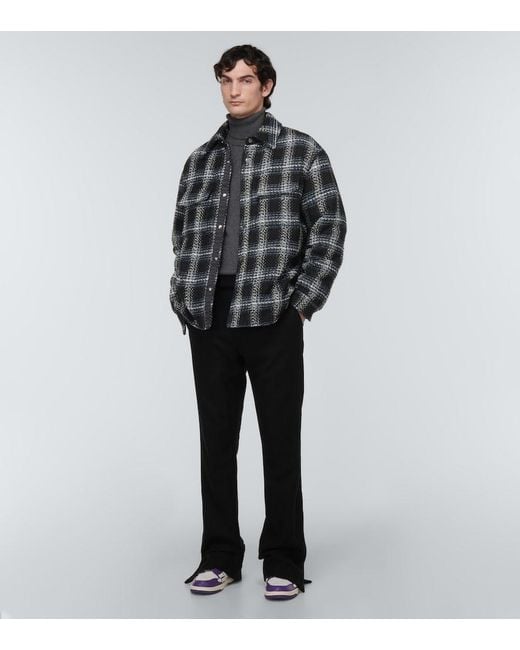 Amiri Black Checked Overshirt for men