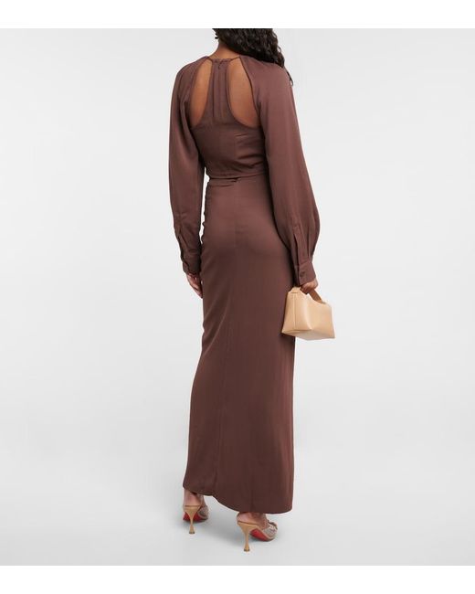 Christopher Esber Brown Ruched Crop Top