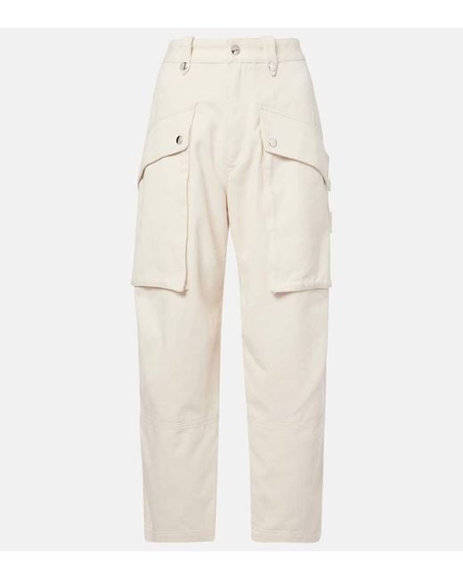 Isabel Marant Natural Low-Rise-Cargohose Jannick Aus Baumwolle