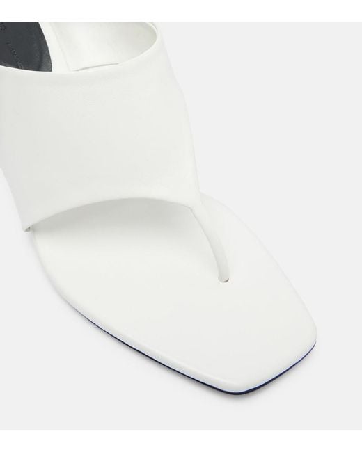 Khaite White Marlow 55 Leather Mules