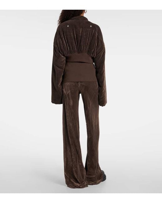 Rick Owens Brown Hollywood Cropped Jacket