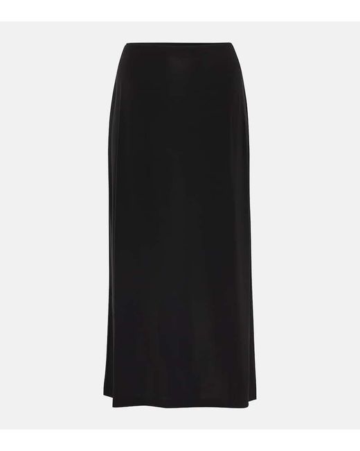 Vince Black Jersey Midi Skirt