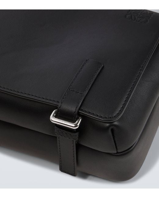 Loewe Black Xs Leather Messenger Bag for men