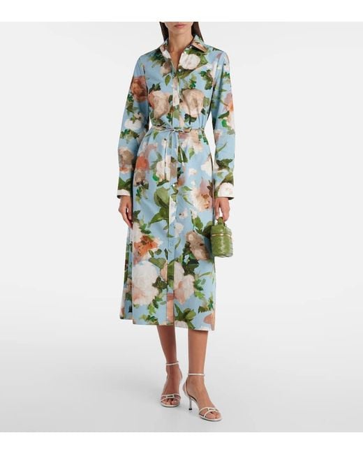Erdem White Floral Shirt Dress