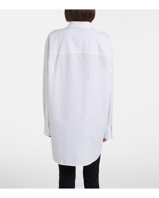 Gucci White Gg Checked Cotton Poplin Shirt