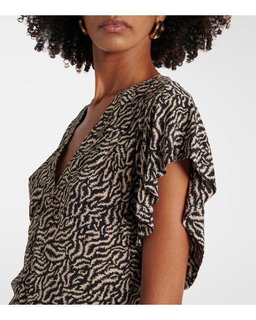 Isabel Marant Black Delocia Printed Top