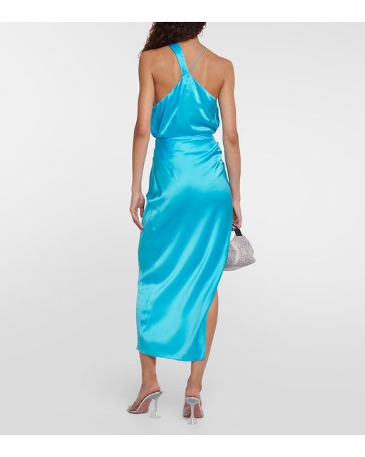 The Sei Blue Silk Midi Skirt