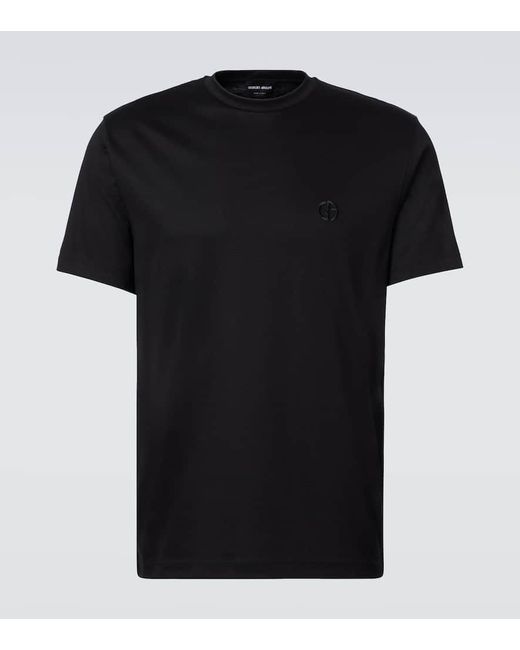 Giorgio Armani T-Shirt Aus Baumwoll-Jersey in Black für Herren
