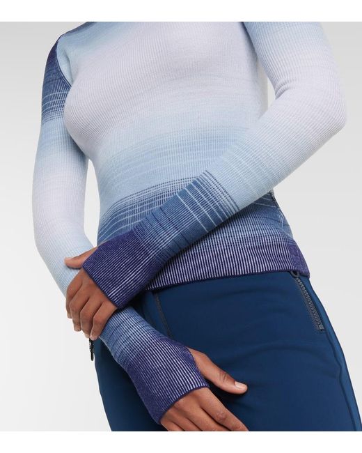 CORDOVA Blue Aurora High-Neck Wool Sweater