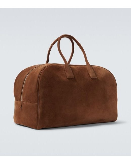 Saint Laurent Weekender Large Aus Veloursleder in Brown für Herren