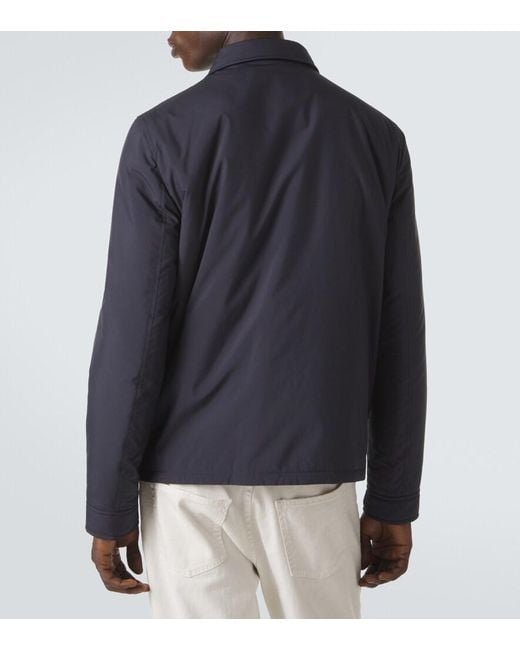 Brunello Cucinelli Blue Technical Jacket for men