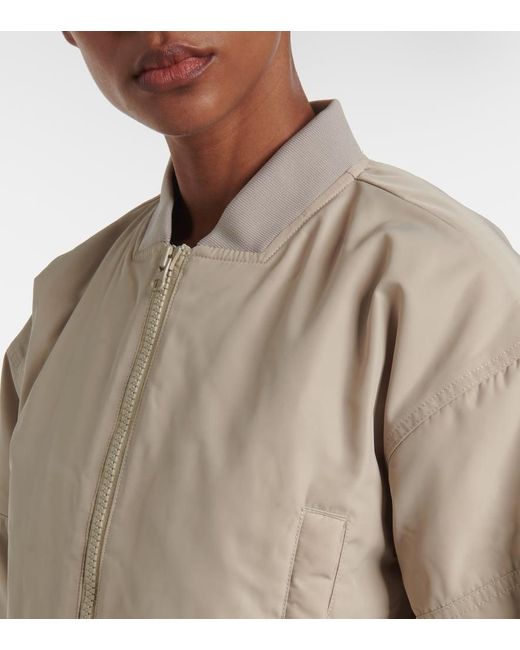 Adidas By Stella McCartney Natural Truenature Cropped Bomber Jacket