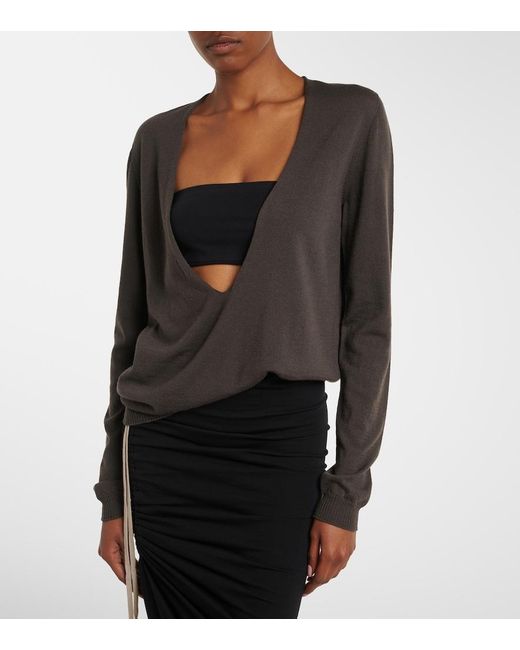 Rick Owens Brown Extreme Virgin Wool Sweater