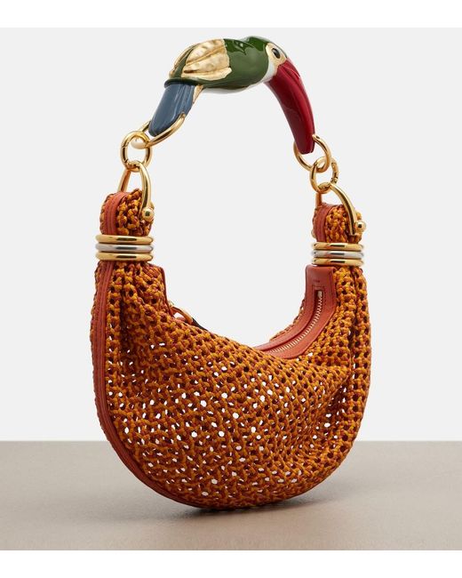 Chloé Brown Bracelet Small Woven Leather Shoulder Bag