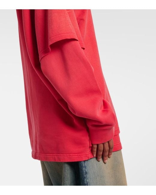 Acne Red Floor Cotton Sweatshirt