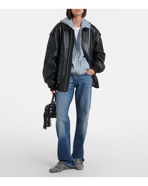 7 For All Mankind Blue Low Straight Jeans