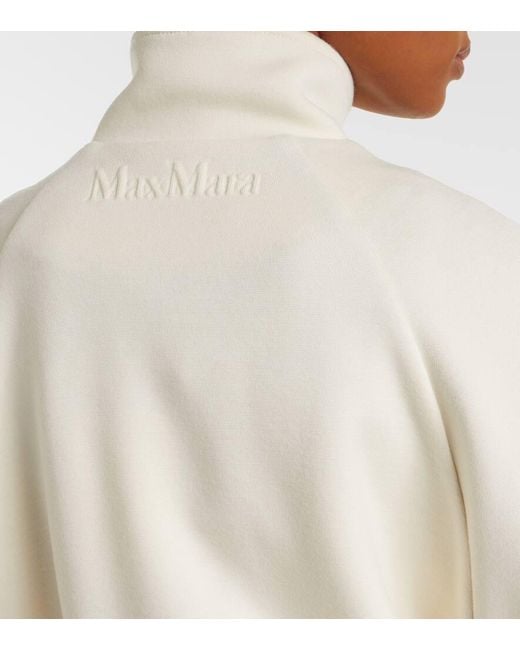 Max Mara White Frine Cotton And Wool-Blend Jacket