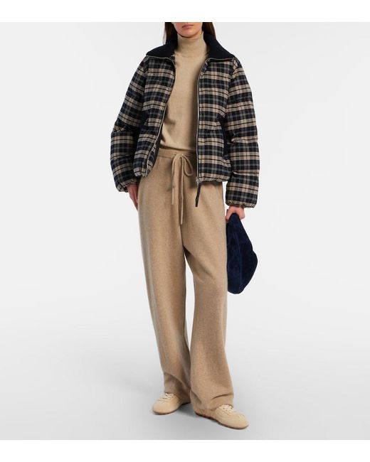 Varley Black Bryony Checked Flannel Puffer Jacket