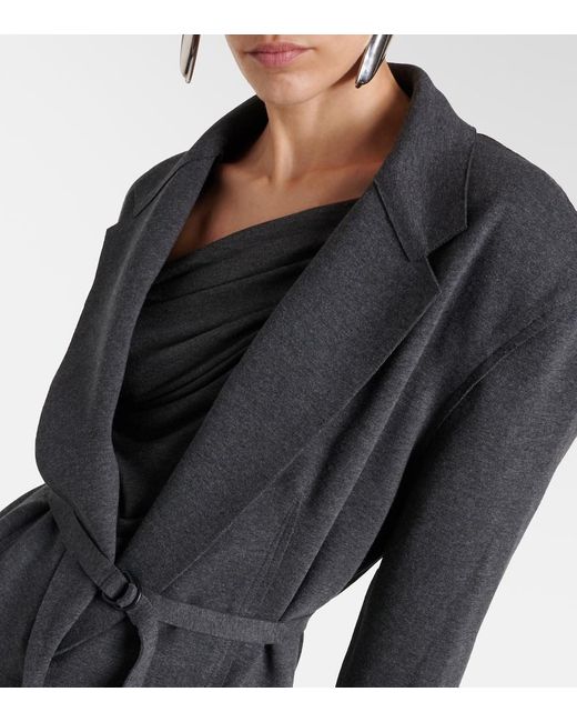 Abrigo Oversized De Mezcla De Algodon Norma Kamali de color Black