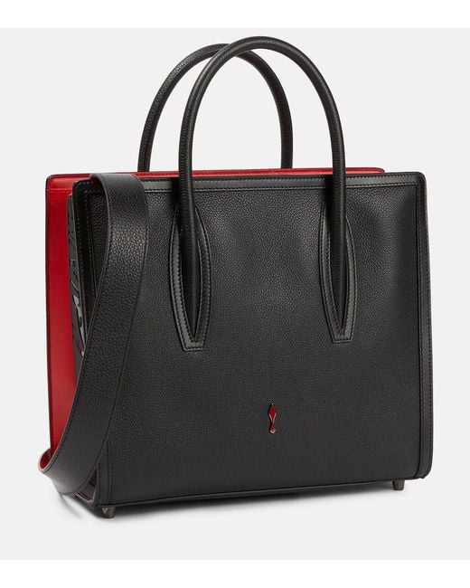 Christian Louboutin Black Verzierte Tote Bag Paloma Medium Aus Leder