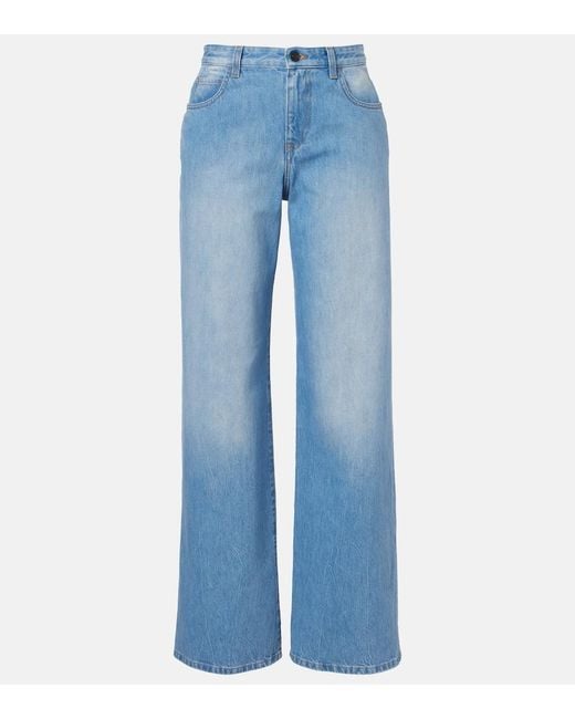 The Row Blue Eglitta Straight Jeans