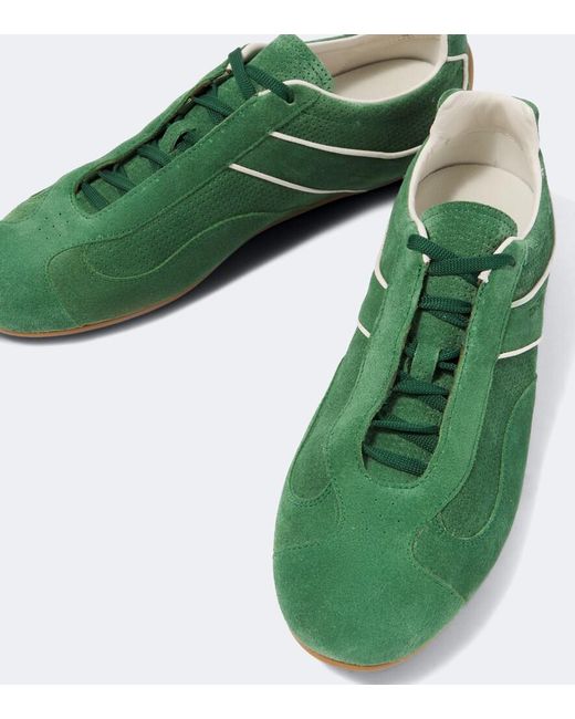 Tom Ford Green Aston Suede Sneakers for men