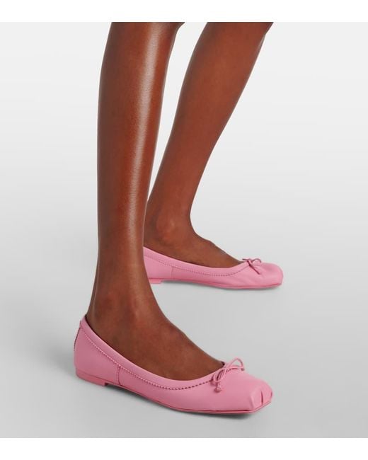 Christian Louboutin Pink Ballerinas Mamadrague Aus Leder