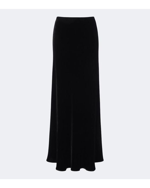 Rohe Black Velvet Maxi Skirt