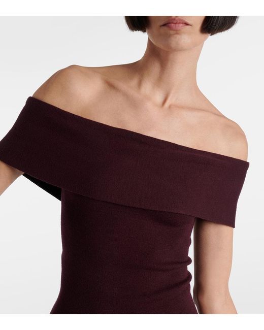 Abito Midi Marceau Con Scollo Bardot di Altuzarra in Purple