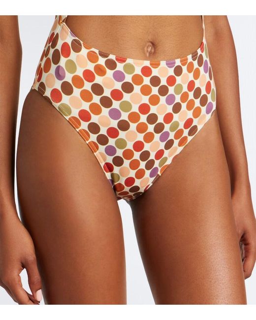 Eres Pink Nightlife Cutout Polka-Dot Swimsuit