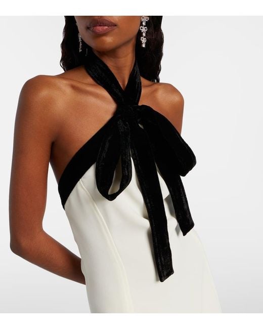 Robe Jolie En Crepe Et Velours Jonathan Simkhai en coloris White