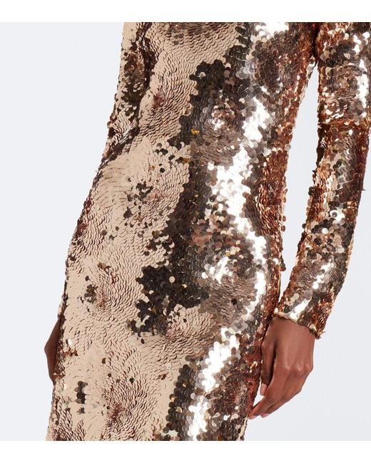 Rabanne Natural Sequined Gown