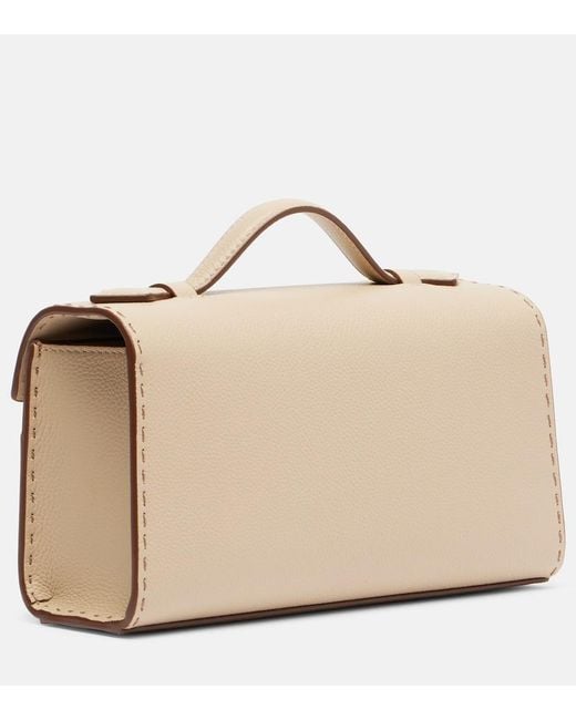 SAVETTE Natural Symmetry Leather Top-Handle Bag