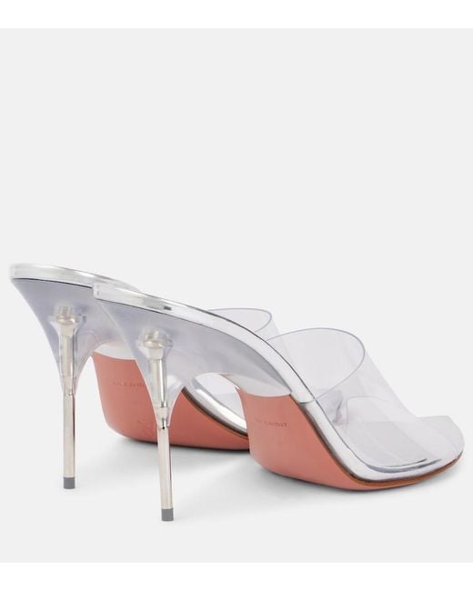 AMINA MUADDI White Bianca Glass 95 Pvc Mules