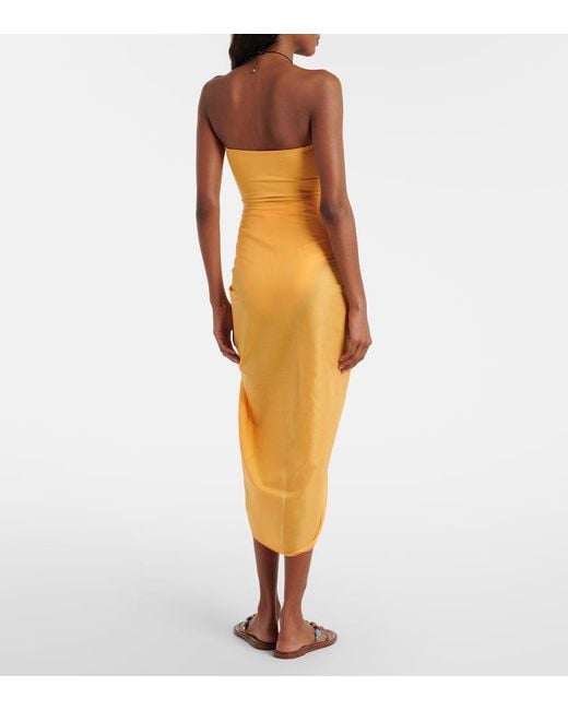 Eres Orange Cabine Cotton Beach Cover-Up