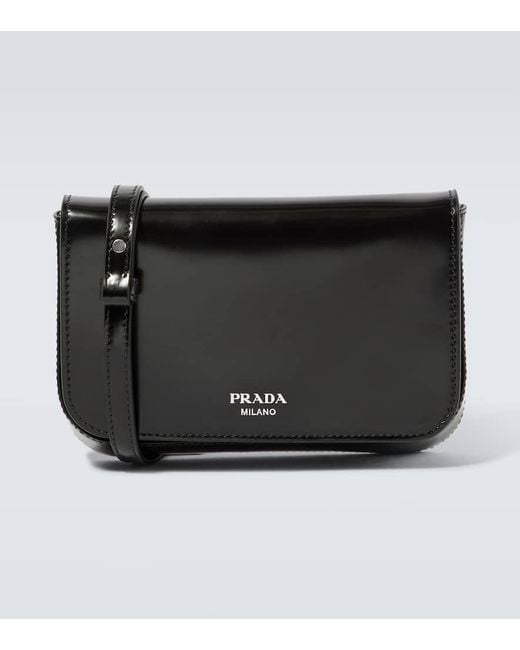 Prada Crossbody Bag Mini Aus Leder in Black für Herren