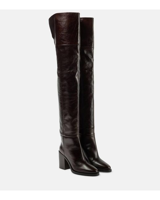 Paris Texas Black Ophelia Leather Over-the-knee Boots