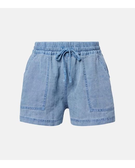Velvet Blue Shorts Sutton Aus Leinen
