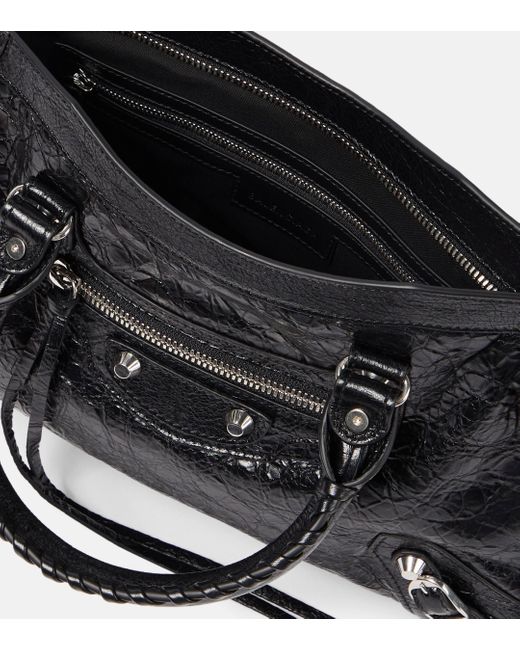 Balenciaga Black Le City Small Leather Shoulder Bag