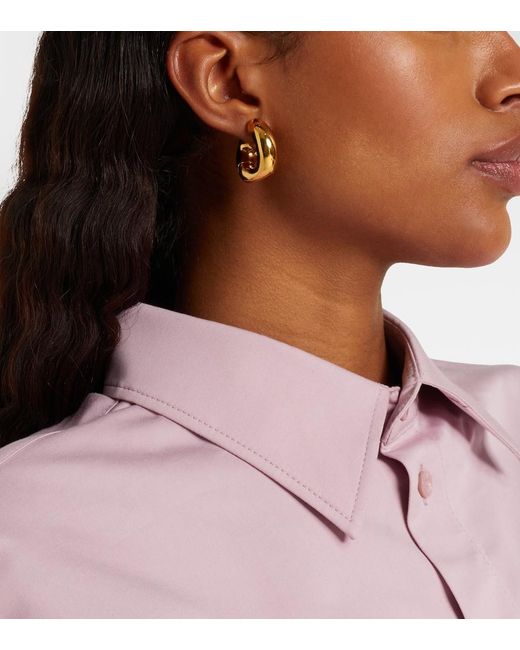 Balenciaga Metallic Eisa Hoop Earrings